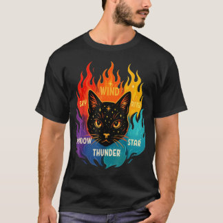 Wind Schatten Fluss Stern Donner Himmel Katze Feli T-Shirt
