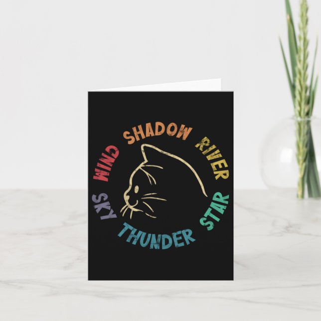 Wind Shadow River Star Thunder Sky Cat Fell Pull Karte (Vorderseite)