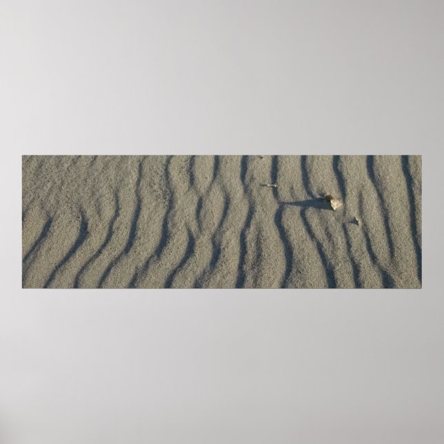 Wind Skulpturen Strand Sand und Stone, in den Düne Poster (Vorne)