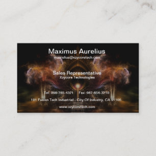 Wind Storm Fraktal Art Business Card Visitenkarte
