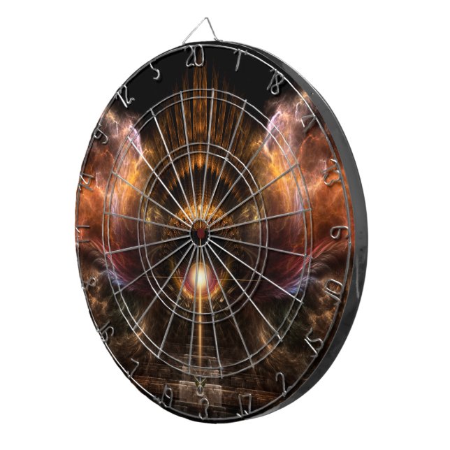 Wind Storm Fraktal Art Dart Board Dartscheibe (Vorderseite rechts)