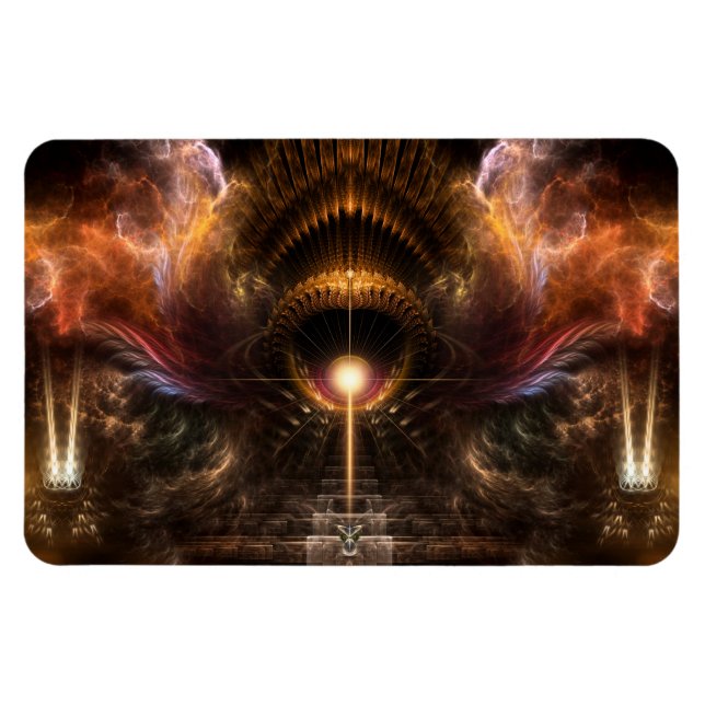 Wind Storm Fraktal Art Flexible Magnet (Horizontal)