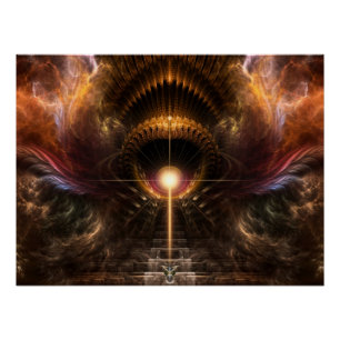 Wind Storm Fraktal Art Perfekt Poster
