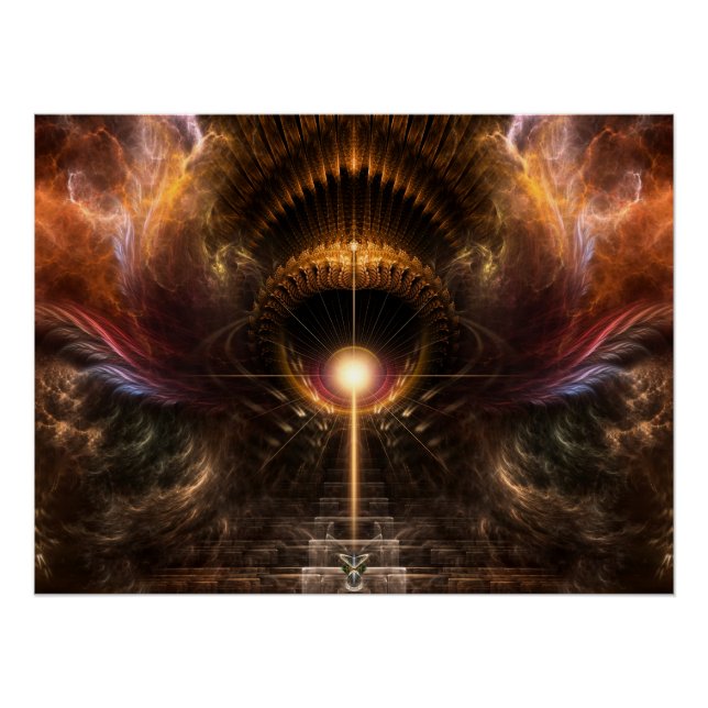 Wind Storm Fraktal Art Perfekt Poster (Vorderseite)