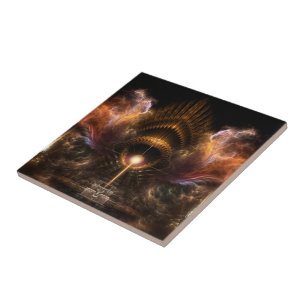 Wind Storm Fraktal Art Tile Fliese