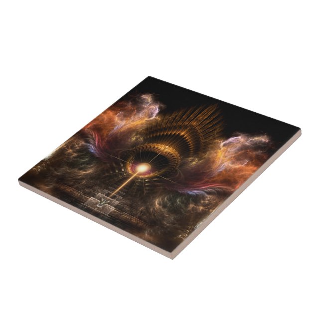 Wind Storm Fraktal Art Tile Fliese (Seite)