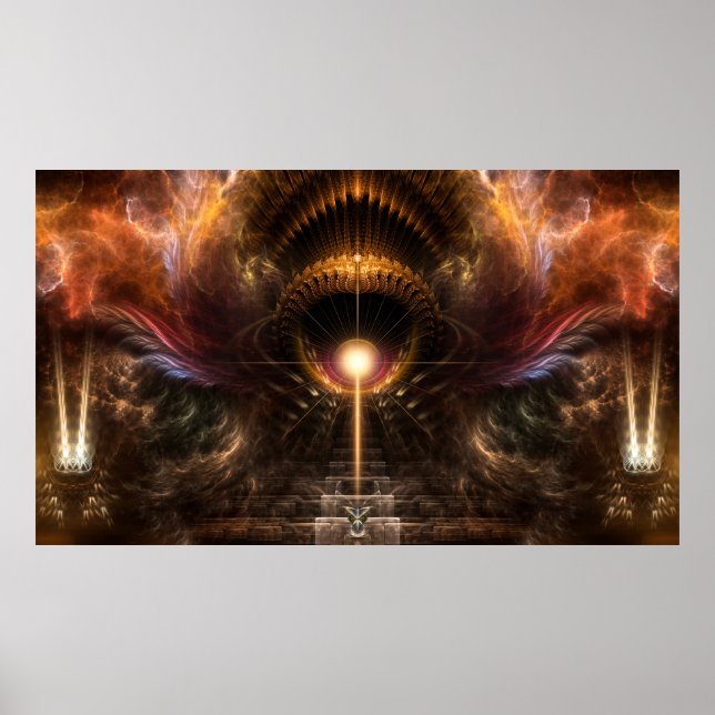 Wind Storm Fraktal Art Wander-Poster II Poster (Vorne)