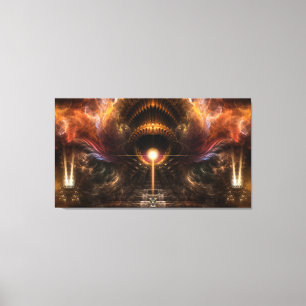Wind Storm Fraktal Art Wrapped Canvas Print II Leinwanddruck