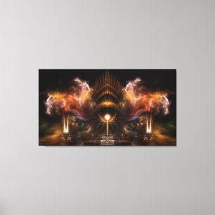 Wind Storm Fraktal Art Wrapped Canvas Print Leinwanddruck