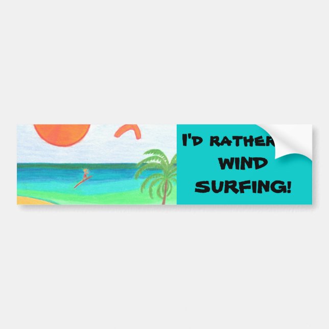 Wind-Surfen Autoaufkleber (Vorne)