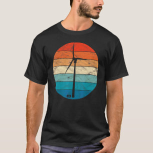 Wind Turbine Retro Vintage Cool 80s 90s Funny Turb T-Shirt