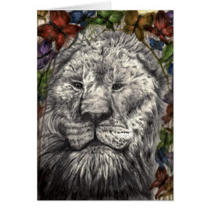 Wind unter meinem Flügel Lion Butterfly Animal Art