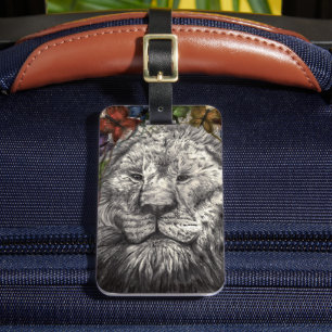 Wind unter meinem Flügel Lion Butterfly Animal Art Gepäckanhänger