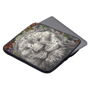 Wind unter meinem Flügel Lion Butterfly Animal Art Laptopschutzhülle