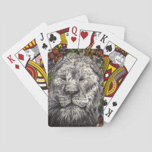 Wind unter meinen Flügeln Löwe Schmetterlinge Wild Spielkarten