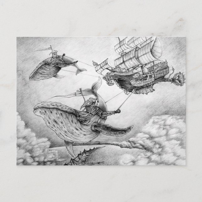 "Wind Whales" Postkarte (Vorderseite)