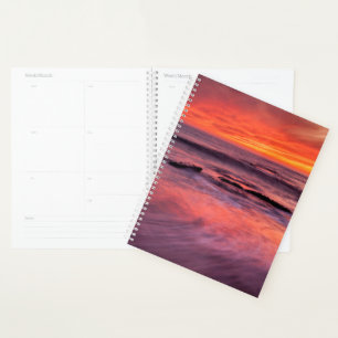 Windansea Beach Roter Sonnenuntergang Planer