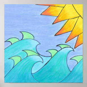 Windblown Wellen Poster