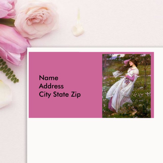 Windblumen von John Waterhouse Adressaufkleber (Von Creator hochgeladen)