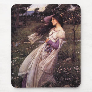 Windblumen-von John William Waterhouse, 1902 Mousepad