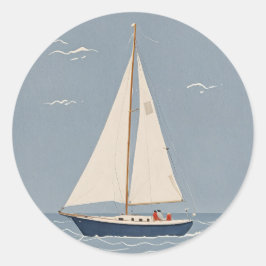 Windborne Wanderer Runder Aufkleber