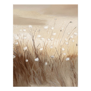 Winddurchwehte Wildblumen #1 Fotodruck