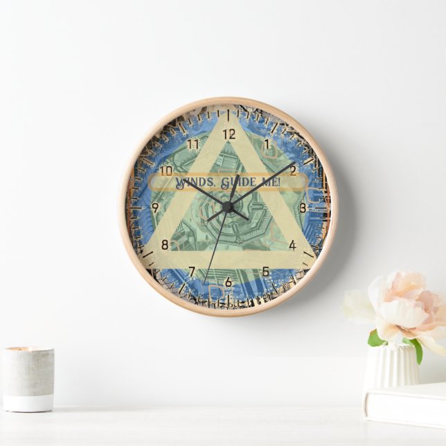 Winde führen mich Luftsymbol Uhr (Zuhause)