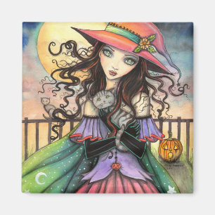 Winde von Halloween Hexen Fantasy Kunst Magnet