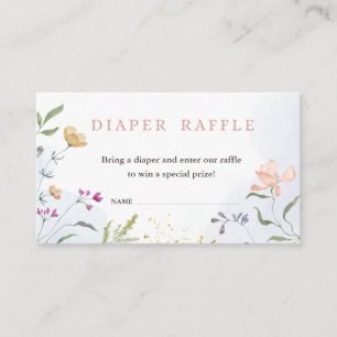 Windel-Raffel-Einlegekarte für Baby Shower Begleitkarte