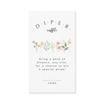 Windel-Raffel Elegante Beige Florale Babyparty