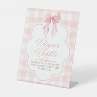 Windel-Raffel-Rosa-Schleife-Baby-Shower-Tischschil