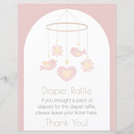 Windel-Raffel-Schild für Baby-Mobile