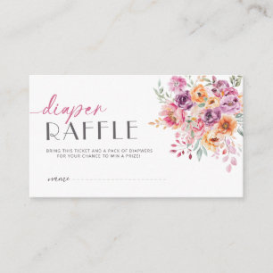 Windel-Raffel-Ticket Baby in Bloom Blassrosa Begleitkarte