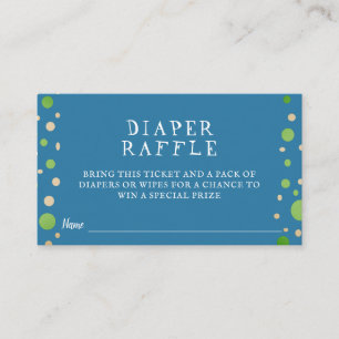 Windel-Raffle Blau Baby Boy Baby Shower Begleitkarte
