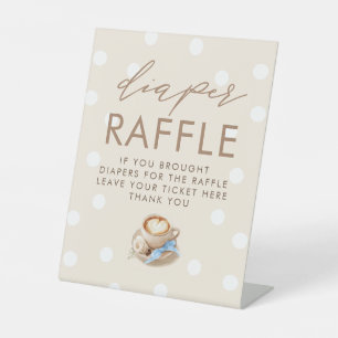 Windel-Raffle-Kaffee-Baby-Shower-Tischschild Sockelschild