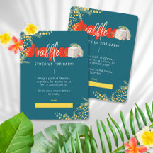 Windel-Raffle Mom-osa-Themen-Baby-Shower-Karte