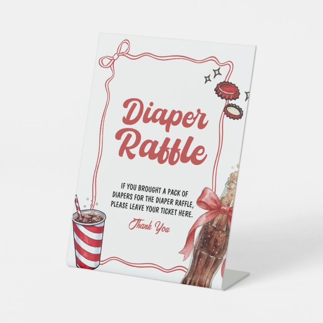 Windel-Raffle-Schild | Sie platzt bald Sockelschild (Vorderseite)