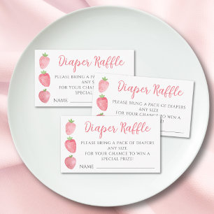 Windel-Raffle Strawberry-Baby-Party Begleitkarte