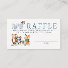 Windel-Raffle Süße Waldtiere Wandernder Junge Baby