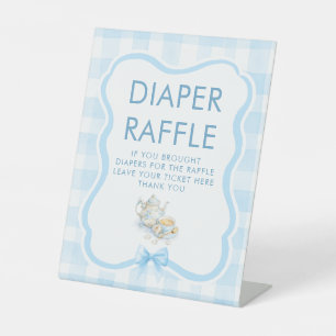 Windel-Raffle-Teeparty-Baby-Shower-Tischschild Sockelschild
