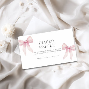 Windel-Raffle Zwillinge Baby Shower Mädchen Rosa S Begleitkarte