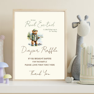 Windel Tombola Schild Rolle Aufgeregte Babyparty