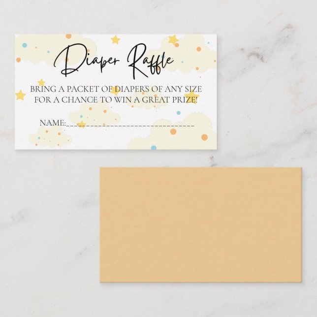 Windeldrehung für Mond und Sterne Begleitkarte (Vorne/Hinten)