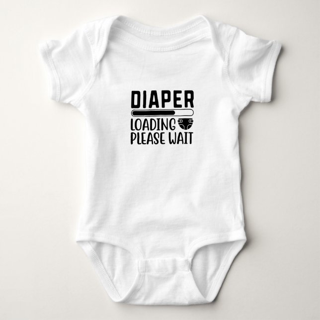 Windelladungstücher warten Baby Unisex Baby Strampler (Vorderseite)