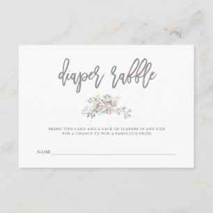 Windelmit blumenraffle des Aquarell-botanischer Begleitkarte