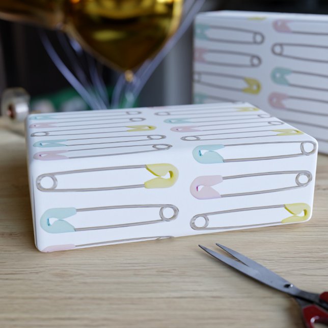 Windeln Buttone Kinderdusche Geschenkpapier (Von Creator hochgeladen)