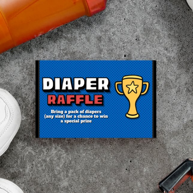 Windeln - Fußball-Kinderdusche Begleitkarte (Diaper Raffle - Soccer Baby Shower Enclosure Card)