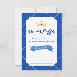 Windeln-Raffelkarten | Prince Themed Baby Dusche Einladung