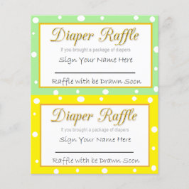 Windeln Raffle Baby Duschgel Gelb und Grün Flyer