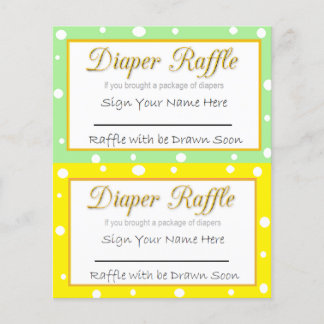 Windeln Raffle Baby Duschgel Gelb und Grün Flyer